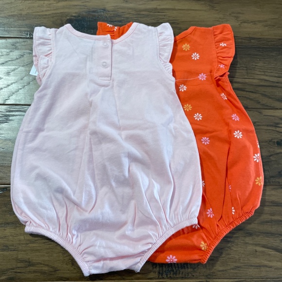 New 2 pack ruffle bubble romper set size 3-6 months - Picture 5 of 9